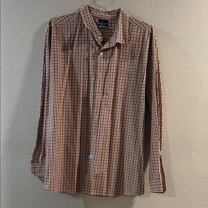 Made Cam Newton Men’s Checkered Shirt - Orange and Black XXL